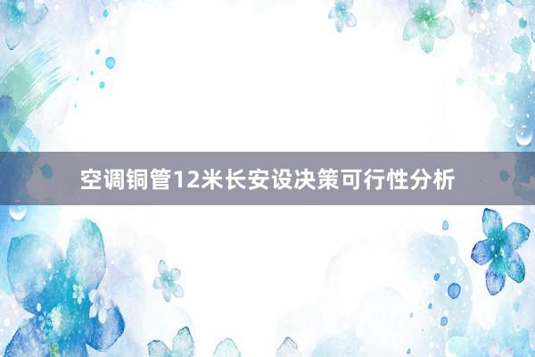 空调铜管12米长安设决策可行性分析